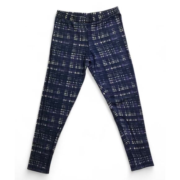 Tory Burch wool blue plaid warmer leggings size S - Picture 1 of 5